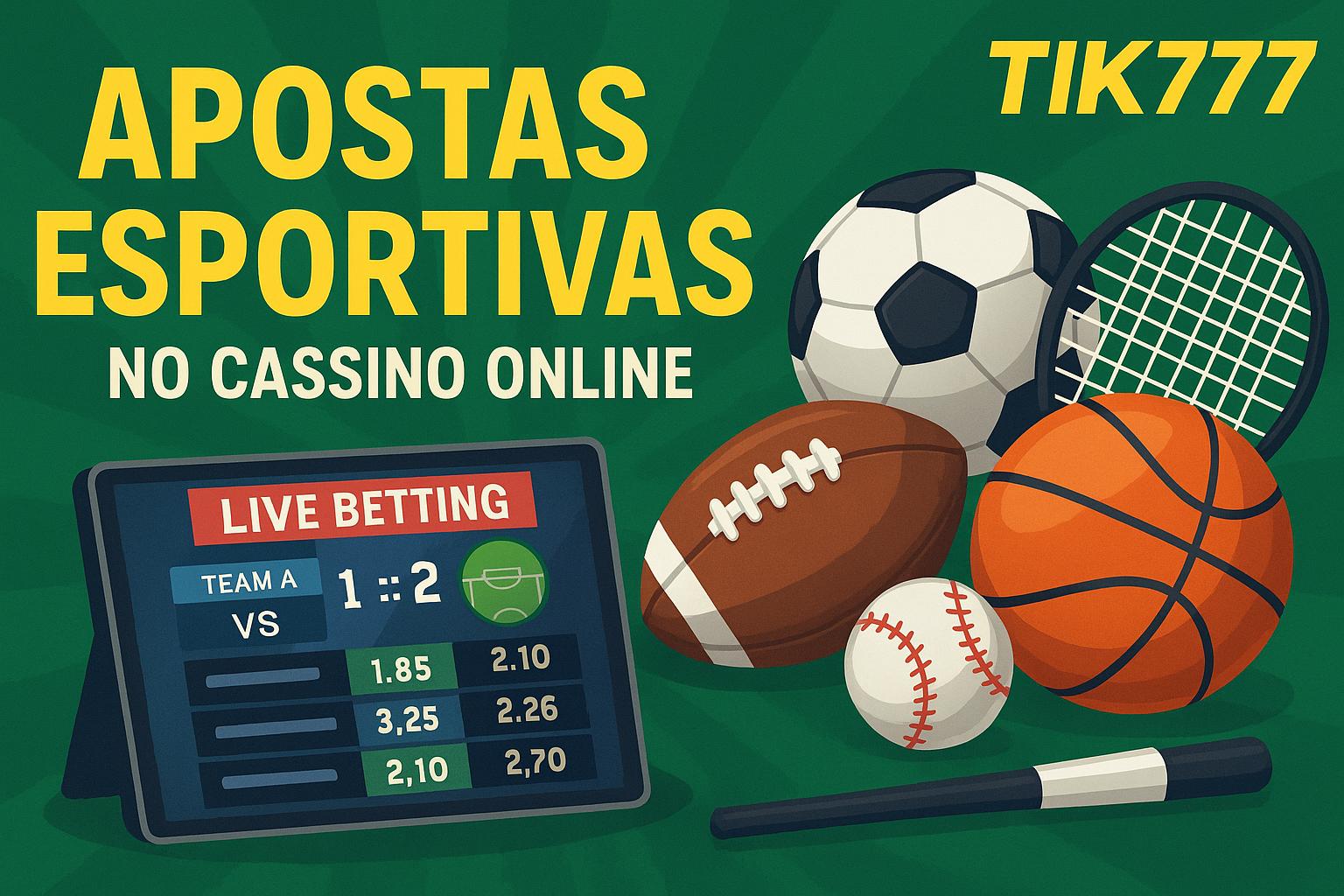 Aposte em apostas esportivas no cassino online TIK777